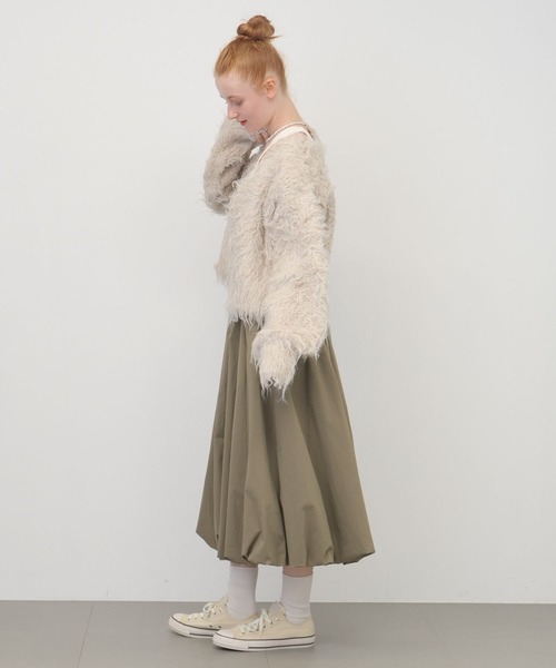 saloon（サルーン）の「SALOON(サルーン)/シャギーニットカーディガン【手洗い可】（カーディガン/ボレロ・レディース・グレー/アイボリー/ターコイズブルー・FREE）」の19枚目の写真