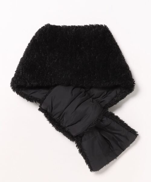 Casselini（キャセリーニ）の「ダウン風リバーティペット（ネックウォーマー/スヌード・レディース・アイボリー/ブラック・ONE SIZE）」の5枚目の写真