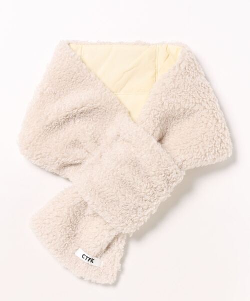 Casselini（キャセリーニ）の「ダウン風リバーティペット（ネックウォーマー/スヌード・レディース・アイボリー/ブラック・ONE SIZE）」の3枚目の写真