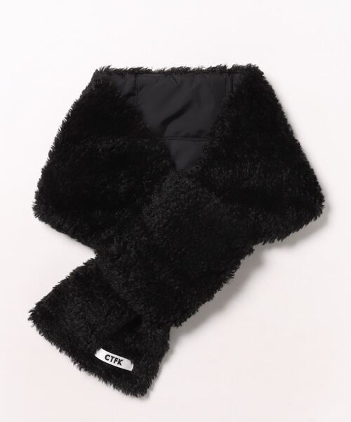 Casselini（キャセリーニ）の「ダウン風リバーティペット（ネックウォーマー/スヌード・レディース・アイボリー/ブラック・ONE SIZE）」の4枚目の写真