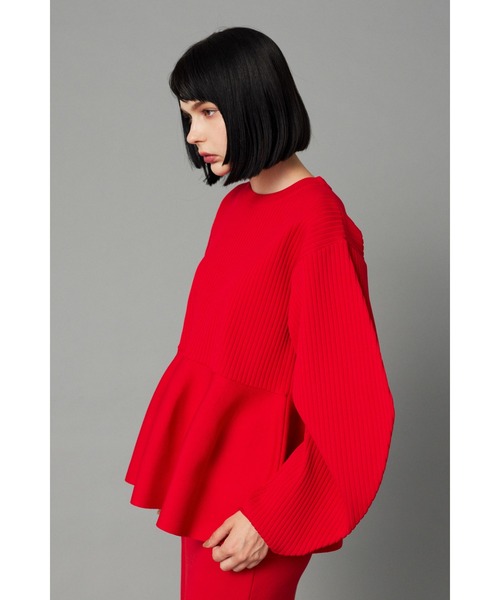 HeRIN.CYE（ヘリンドットサイ）の「Patch knit tops　　パッチニットトップス（ニット/セーター・レディース・レッド/ネイビー/ライトブルー・FREE）」の16枚目の写真