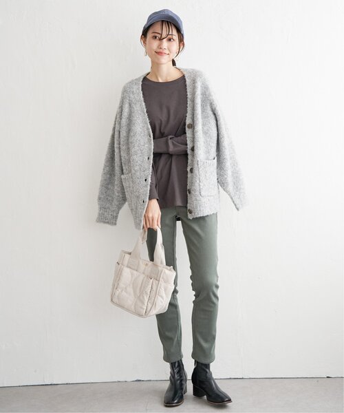 ikka(イッカ)の「コットンUSA裾ラウンドロンT(Tシャツ/カットソー・レディース・ダークベージュ/その他1/チャコールグレー/オフホワイト・S/L/M)」の7枚目の写真