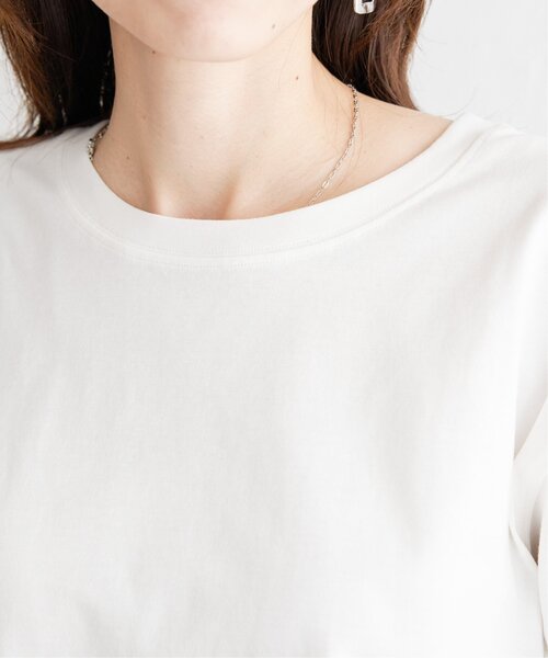 ikka(イッカ)の「コットンUSA裾ラウンドロンT(Tシャツ/カットソー・レディース・ダークベージュ/その他1/チャコールグレー/オフホワイト・S/L/M)」の20枚目の写真