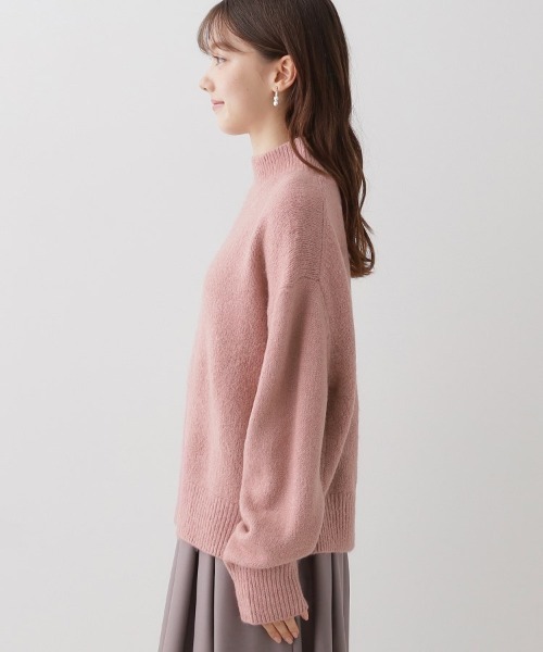 couture brooch（クチュールブローチ）の「◆【柔らかな肌ざわり・上質ニット】ヤクライクハイネックニット（ニット/セーター・レディース・アイボリー/ダークグレー/ベビーピンク/サックスブルー・38/42）」の12枚目の写真