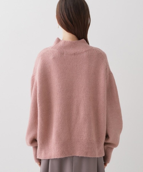 couture brooch（クチュールブローチ）の「◆【柔らかな肌ざわり・上質ニット】ヤクライクハイネックニット（ニット/セーター・レディース・アイボリー/ダークグレー/ベビーピンク/サックスブルー・38/42）」の13枚目の写真