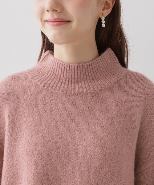 couture brooch（クチュールブローチ）の「◆【柔らかな肌ざわり・上質ニット】ヤクライクハイネックニット（ニット/セーター・レディース・アイボリー/ダークグレー/ベビーピンク/サックスブルー・38/42）」の14枚目の写真