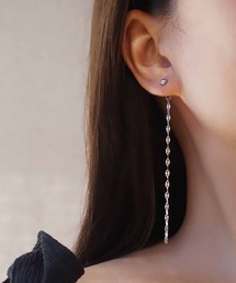 saran jewelry/2way ロング デザイン チェーン ピアス