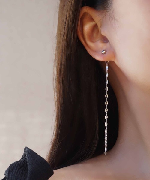CERCA(チェルカ)の「saran jewelry/2way ロング デザイン チェーン ピアス(ピアス(両耳用)・レディース・ゴールド/シルバー・FREE)」の1枚目の写真
