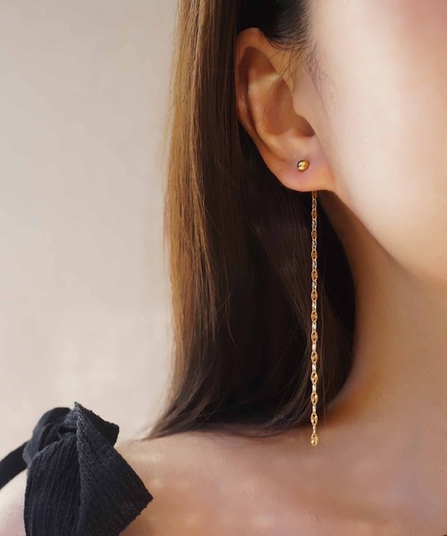 CERCA(チェルカ)の「saran jewelry/2way ロング デザイン チェーン ピアス(ピアス(両耳用)・レディース・ゴールド/シルバー・FREE)」の2枚目の写真