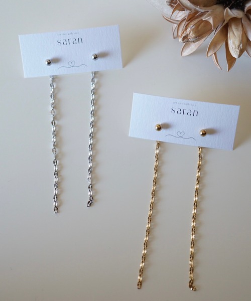 CERCA(チェルカ)の「saran jewelry/2way ロング デザイン チェーン ピアス(ピアス(両耳用)・レディース・ゴールド/シルバー・FREE)」の3枚目の写真