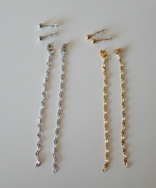 CERCA(チェルカ)の「saran jewelry/2way ロング デザイン チェーン ピアス(ピアス(両耳用)・レディース・ゴールド/シルバー・FREE)」の4枚目の写真