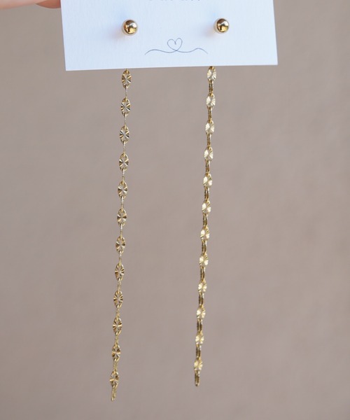 CERCA(チェルカ)の「saran jewelry/2way ロング デザイン チェーン ピアス(ピアス(両耳用)・レディース・ゴールド/シルバー・FREE)」の6枚目の写真