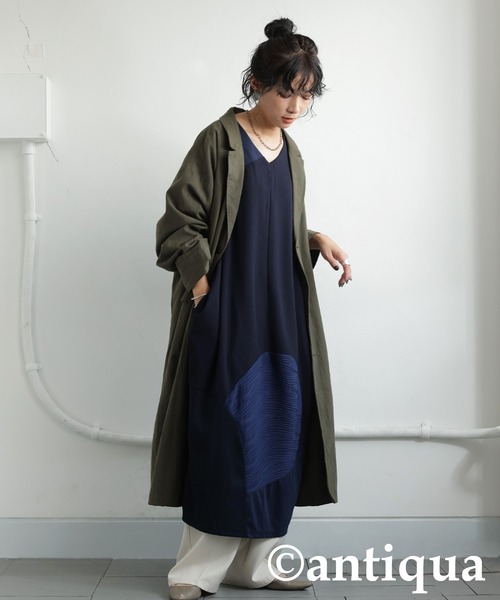 antiqua(アンティカ)の「切り替えワンピース(ワンピース・レディース・ネイビー/ブラック・ONESIZE)」の13枚目の写真