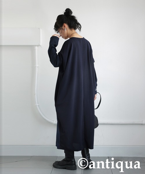 antiqua(アンティカ)の「切り替えワンピース(ワンピース・レディース・ネイビー/ブラック・ONESIZE)」の10枚目の写真