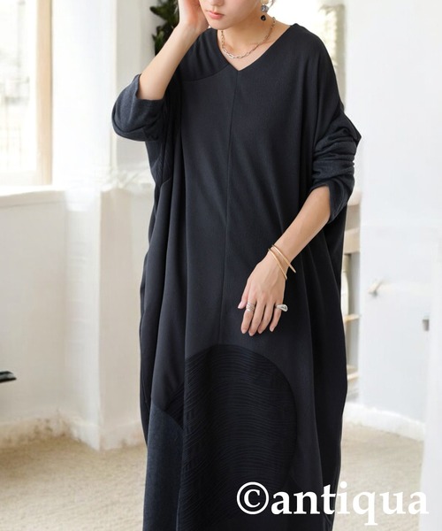 antiqua(アンティカ)の「切り替えワンピース(ワンピース・レディース・ネイビー/ブラック・ONESIZE)」の18枚目の写真