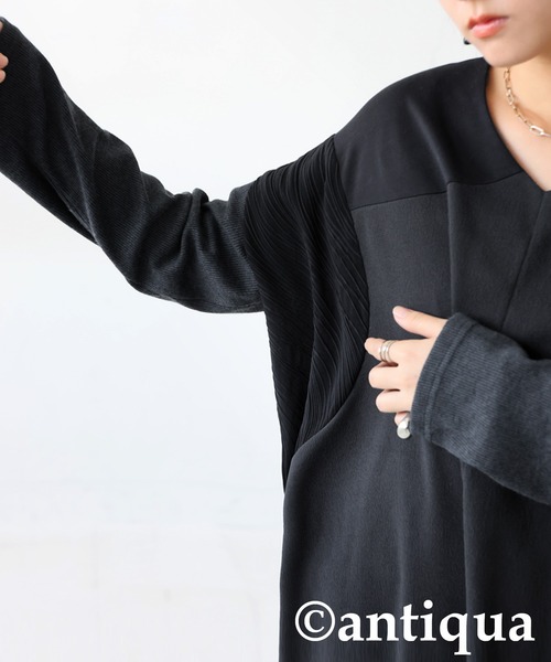 antiqua(アンティカ)の「切り替えワンピース(ワンピース・レディース・ネイビー/ブラック・ONESIZE)」の16枚目の写真