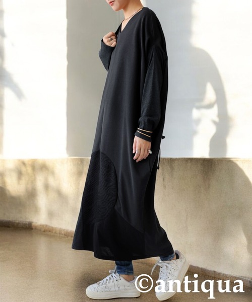 antiqua(アンティカ)の「切り替えワンピース(ワンピース・レディース・ネイビー/ブラック・ONESIZE)」の14枚目の写真