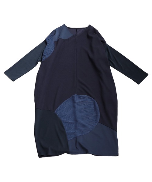 antiqua(アンティカ)の「切り替えワンピース(ワンピース・レディース・ネイビー/ブラック・ONESIZE)」の7枚目の写真
