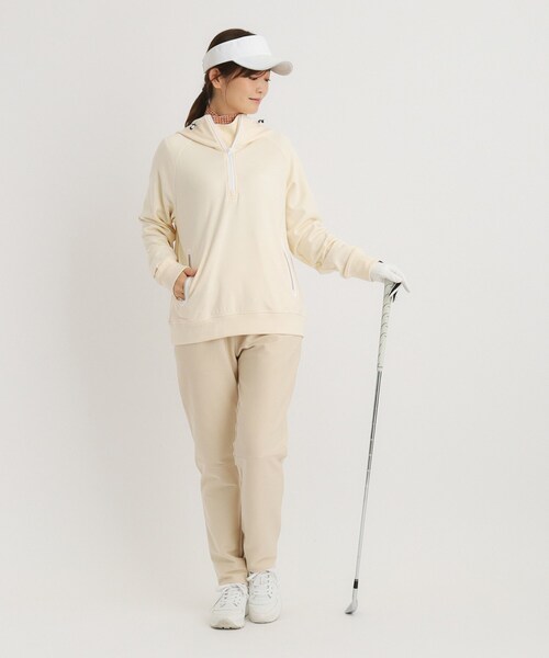 adabat（アダバット）の「◆【ADBT】ラグラン袖 ハーフジップパーカー（パーカー・レディース・ライトパープル/アイボリー・42/40/38/36）」の9枚目の写真