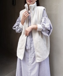 CORNERS | ボアスタンドカラーベスト(ダウンベスト)