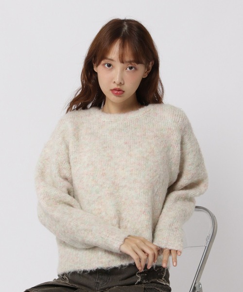 3.3 Field Trip （3.3フィールドトリップ）の「3.3 Field Trip／ラメショートニットプルオーバー（ニット/セーター・レディース・ホワイト/グレー/ピンク・FREE）」の12枚目の写真