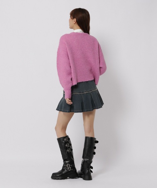 3.3 Field Trip （3.3フィールドトリップ）の「3.3 Field Trip／ラメショートニットプルオーバー（ニット/セーター・レディース・ホワイト/グレー/ピンク・FREE）」の17枚目の写真