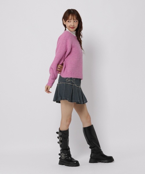 3.3 Field Trip （3.3フィールドトリップ）の「3.3 Field Trip／ラメショートニットプルオーバー（ニット/セーター・レディース・ホワイト/グレー/ピンク・FREE）」の18枚目の写真