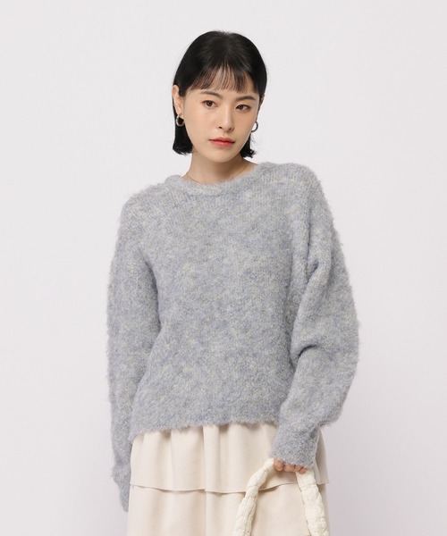 3.3 Field Trip （3.3フィールドトリップ）の「3.3 Field Trip／ラメショートニットプルオーバー（ニット/セーター・レディース・ホワイト/グレー/ピンク・FREE）」の7枚目の写真