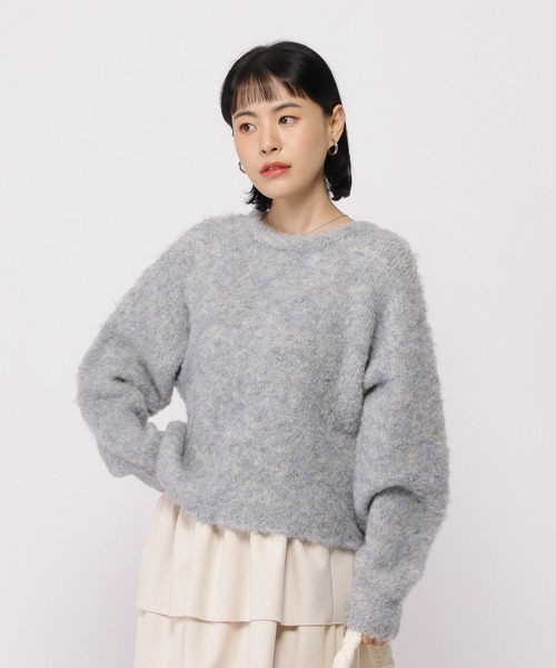 3.3 Field Trip （3.3フィールドトリップ）の「3.3 Field Trip／ラメショートニットプルオーバー（ニット/セーター・レディース・ホワイト/グレー/ピンク・FREE）」の8枚目の写真