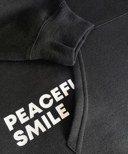 セール】スマイル スプレーアート グラフィック オーバーサイズ 裏起毛