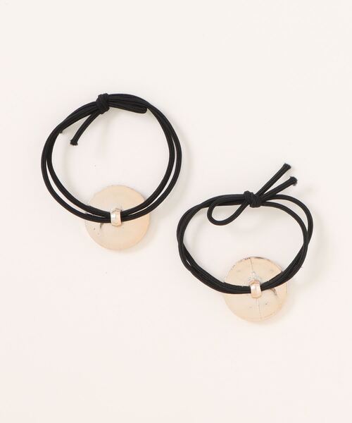 TONE SELECT GOODS（トーンセレクトグッズ）の「【urge select】薔薇 ローズ アンティーク風 ヘアゴム【2個セット】（ヘアゴム・レディース・ホワイト×ブラック・FREE）」の3枚目の写真