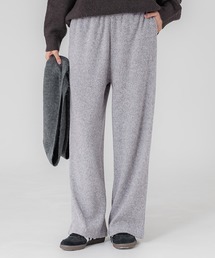 起毛リブイージーワイドパンツ