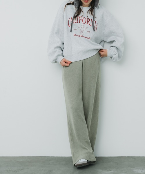 coca(coca)(コカ)の「起毛リブイージーワイドパンツ(その他パンツ・レディース・グレー/チャコール/ライトベージュ/カーキ・LONG/SHORT/MEDIUM)」の15枚目の写真