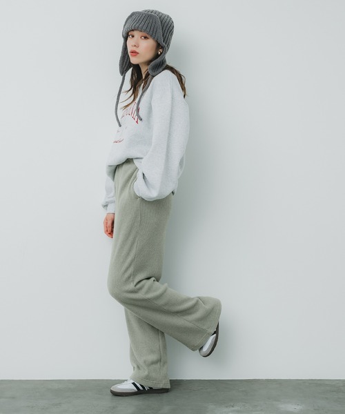 coca(coca)(コカ)の「起毛リブイージーワイドパンツ(その他パンツ・レディース・グレー/チャコール/ライトベージュ/カーキ・LONG/SHORT/MEDIUM)」の14枚目の写真