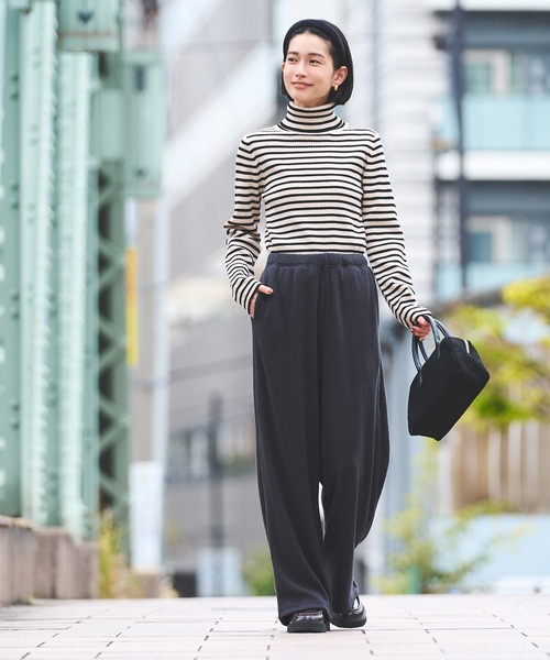 coca(coca)(コカ)の「起毛リブイージーワイドパンツ(その他パンツ・レディース・グレー/チャコール/ライトベージュ/カーキ・LONG/SHORT/MEDIUM)」の19枚目の写真