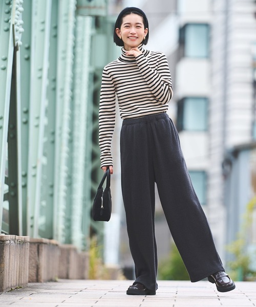 coca(coca)(コカ)の「起毛リブイージーワイドパンツ(その他パンツ・レディース・グレー/チャコール/ライトベージュ/カーキ・LONG/SHORT/MEDIUM)」の21枚目の写真