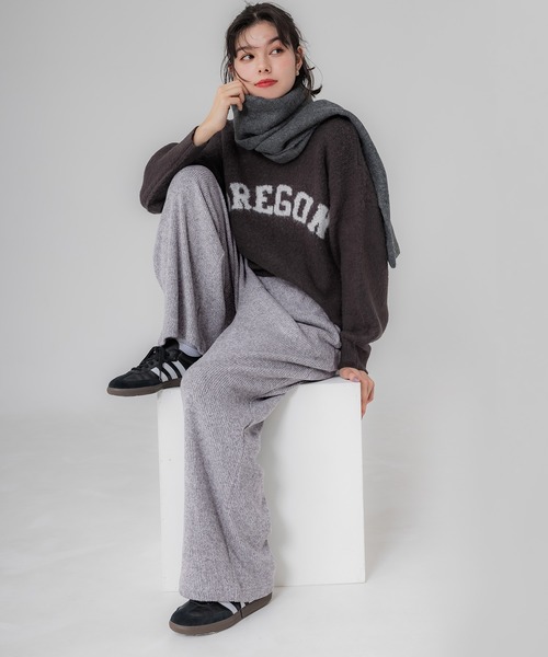 coca(coca)(コカ)の「起毛リブイージーワイドパンツ(その他パンツ・レディース・グレー/チャコール/ライトベージュ/カーキ・LONG/SHORT/MEDIUM)」の18枚目の写真