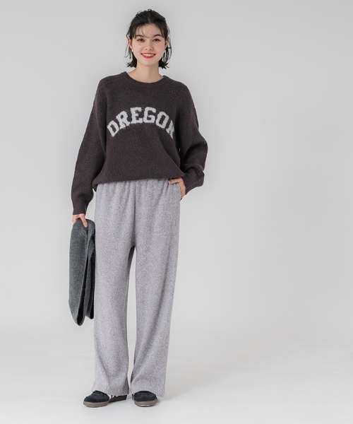coca(coca)(コカ)の「起毛リブイージーワイドパンツ(その他パンツ・レディース・グレー/チャコール/ライトベージュ/カーキ・LONG/SHORT/MEDIUM)」の10枚目の写真