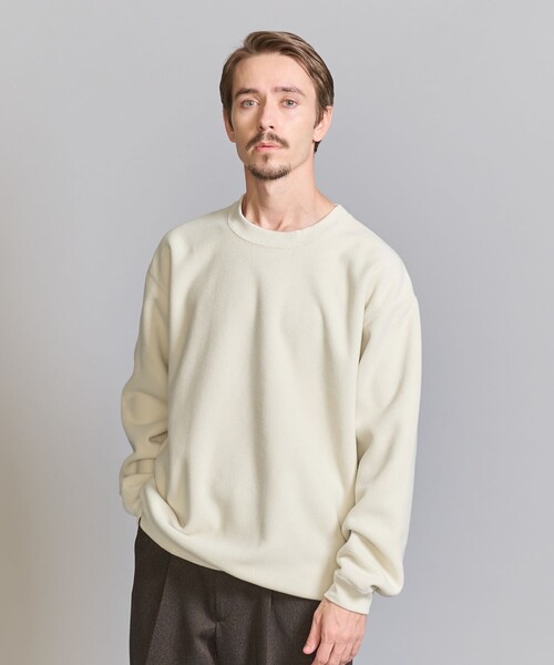 BEAUTY&YOUTH UNITED ARROWS（ビューティーアンドユースユナイテッドアローズ）の「フリース サーマル スウェット クルーネック（スウェット・メンズ・ブラック/オフホワイト/グレー・L/M/XL/S）」の2枚目の写真