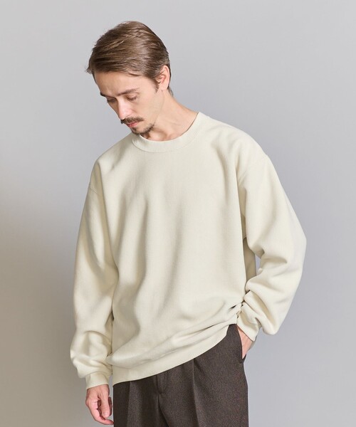 BEAUTY&YOUTH UNITED ARROWS（ビューティーアンドユースユナイテッドアローズ）の「フリース サーマル スウェット クルーネック（スウェット・メンズ・ブラック/オフホワイト/グレー・L/M/XL/S）」の4枚目の写真