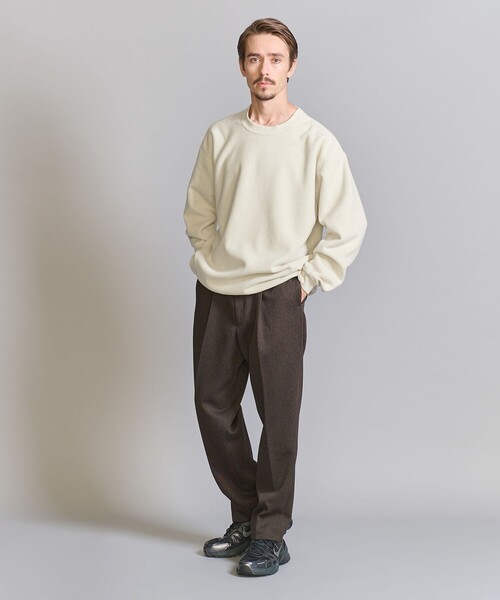 BEAUTY&YOUTH UNITED ARROWS（ビューティーアンドユースユナイテッドアローズ）の「フリース サーマル スウェット クルーネック（スウェット・メンズ・ブラック/オフホワイト/グレー・L/M/XL/S）」の5枚目の写真