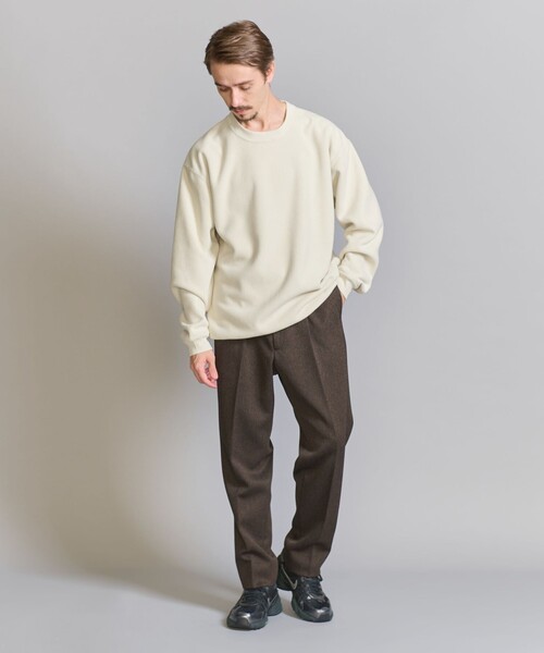 BEAUTY&YOUTH UNITED ARROWS（ビューティーアンドユースユナイテッドアローズ）の「フリース サーマル スウェット クルーネック（スウェット・メンズ・ブラック/オフホワイト/グレー・L/M/XL/S）」の6枚目の写真