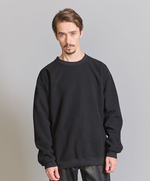 BEAUTY&YOUTH UNITED ARROWS（ビューティーアンドユースユナイテッドアローズ）の「フリース サーマル スウェット クルーネック（スウェット・メンズ・ブラック/オフホワイト/グレー・L/M/XL/S）」の7枚目の写真