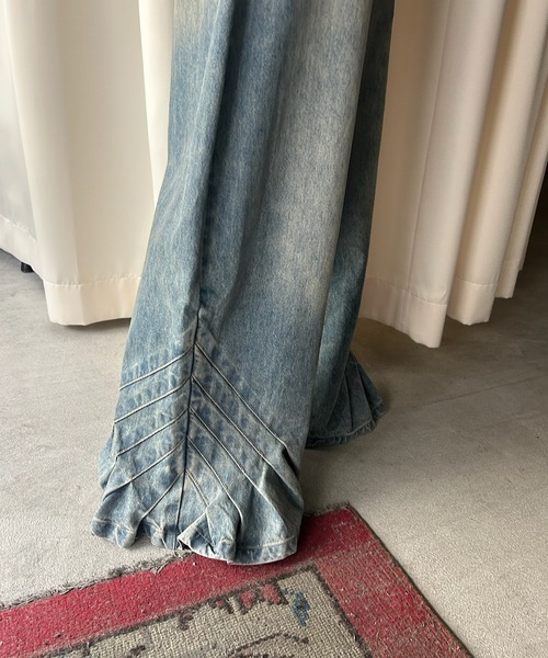 SANSeLF（サンセルフ）の「【AnyFood Universe】 ヘムフリルデニムパンツ sanwu24a020（デニムパンツ・レディース・インディゴブルー・FREE）」の20枚目の写真