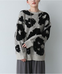 モールジャガードニットプルオーバー