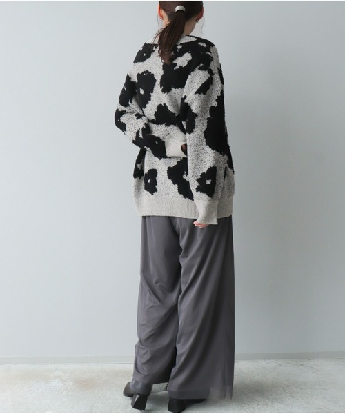 OandI（オーアンドアイ）の「モールジャガードニットプルオーバー（ニット/セーター・レディース・グレー/チャコールグレー・FREE）」の21枚目の写真