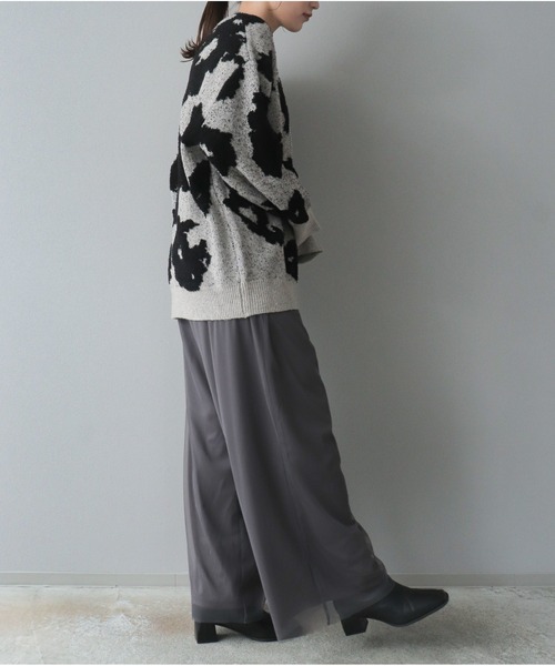 OandI（オーアンドアイ）の「モールジャガードニットプルオーバー（ニット/セーター・レディース・グレー/チャコールグレー・FREE）」の20枚目の写真