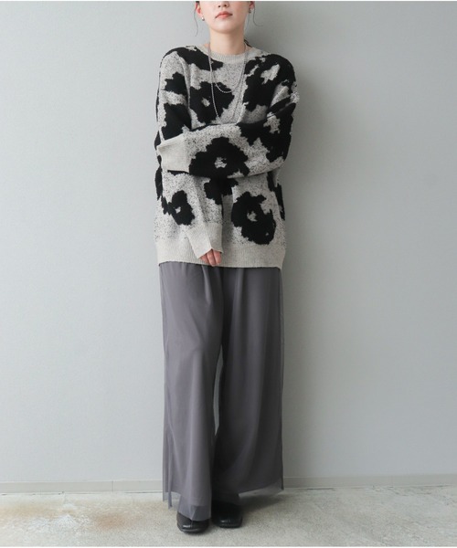 OandI（オーアンドアイ）の「モールジャガードニットプルオーバー（ニット/セーター・レディース・グレー/チャコールグレー・FREE）」の17枚目の写真