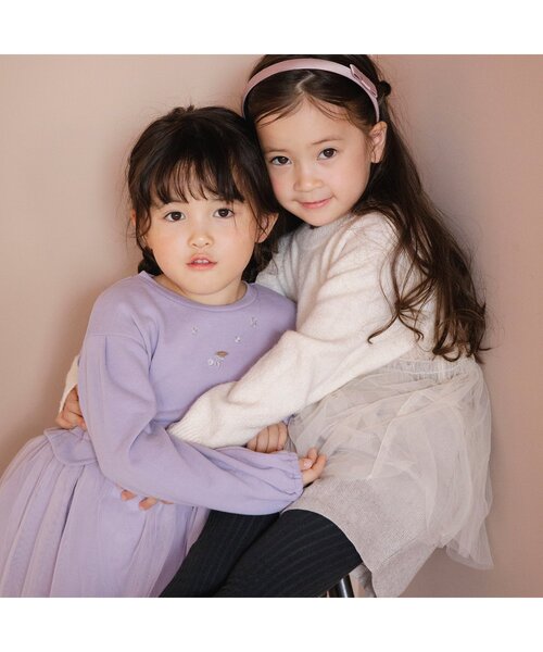 Seraph（セラフ）の「【リンク】スカラップチュールワンピース（ワンピース・キッズ・ラベンダー/ベビーピンク・130/120/110/100/90/140）」の5枚目の写真