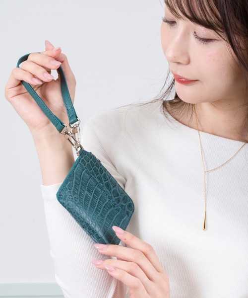 BELLIES YORK(ベリーズヨーク)の「【BELLIES YORK/ベリーズヨーク】クロコダイル コンパクト財布 ワニ革(財布・レディース・ブラック/ダークブラウン/ブルー/グリーン・FREE)」の22枚目の写真